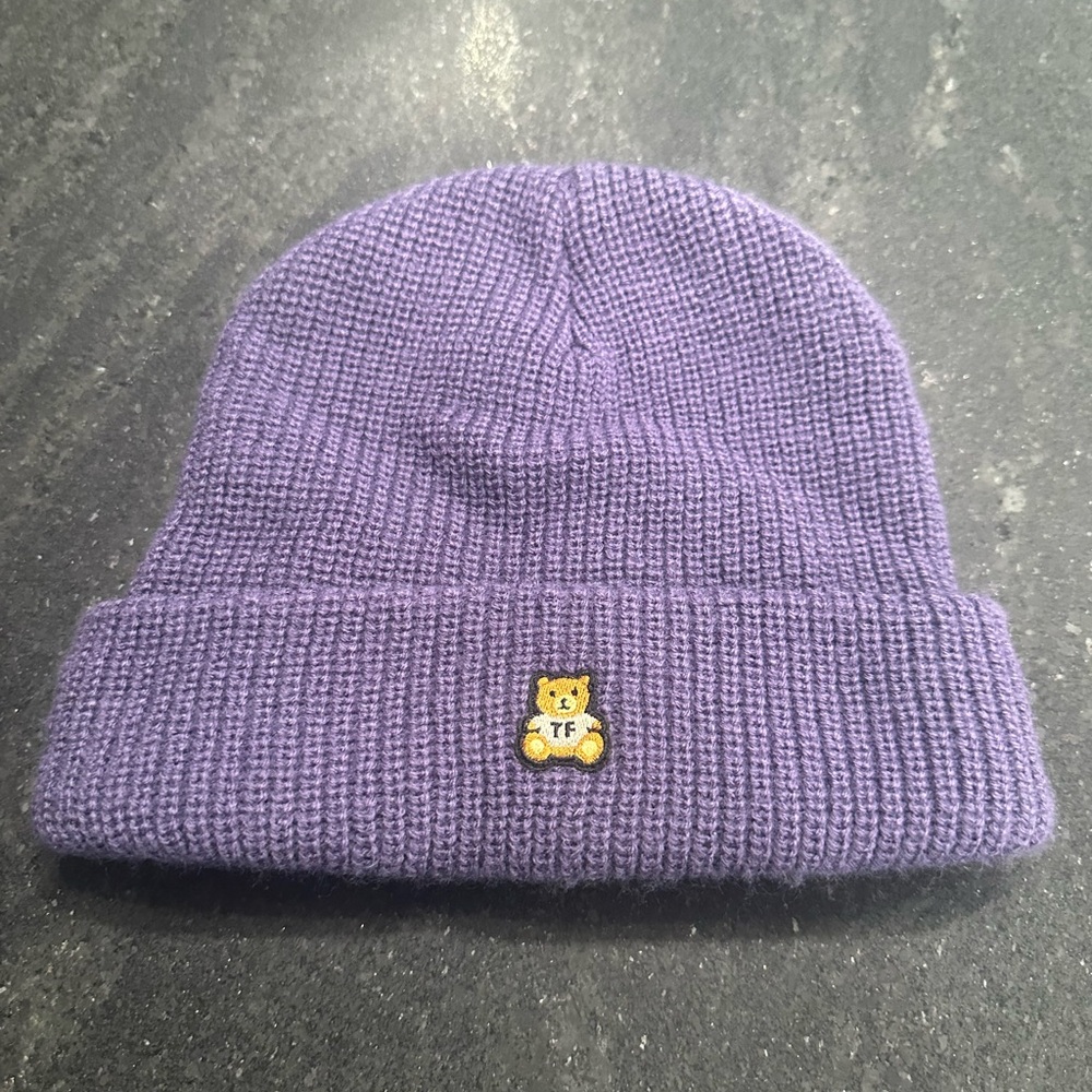 Vintage Teddy Fresh Purple Knit Beanie